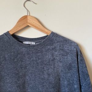 ZARA Dress, Velvet, Greenish/Grey, SZ Large